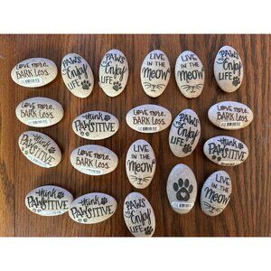 20 Angelstar Pawsitive Pocket Stones Various Sayings Cats Dogs‎